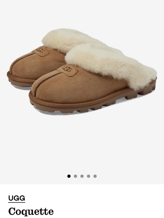 UGG Shoes - Women’s Ugg Coquette Slip On Slippers Sz 8 Chesnut Brown Tan Sheepskin EU 39